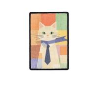 Ioensy Griffoir Mural pour Chat Panneau à, 40 X 60 Cm, Modèle Géométrique Chat, avec Cadre, Style Mignon