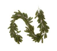 Ioensy Guirlande de Noël Rustique En Feuillage Réaliste, Ornement Suspendu, Décoration de Table et de Cheminée, Vert