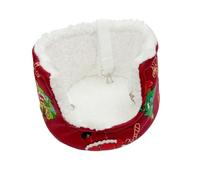 Ioensy Hamac avec Doublure Peluche Sécurisé, S, Rouge | Facile à Accrocher, Niche Suspendue, confortable, Accessoire, pour Intérieur, Petits Animaux, Cochons D'In