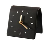 Ioensy Horloge de Bureau Moderne Table Ornement Silencieuse Décorative en Acrylique Convient à La Chambre Salon Bureau Cheminée Table de Nuit Ent, Noir
