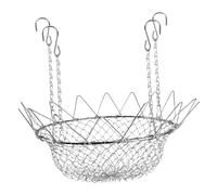 Ioensy Insert de Jardinière Ajustable en Acier Inoxydable avec 4 Crochets, Compatible avec Les Pots d'une Ouverture de 30 à 45 Cm (12 à 18 Pouces). Chaîn