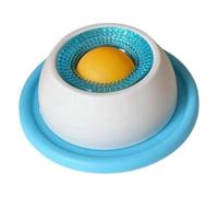 Ioensy Jouet Interactif pour Chat avec Distributeur de Croquettes Anti-glouton, Gamelle à Lécher Résistante Aux Morsures pour Chiens, Distributeur de Friandi, Jaune pour Chien