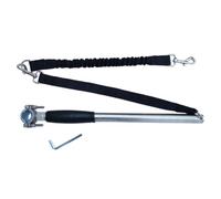 Ioensy Laisse Vélo pour Chien Attache Vélo Fixation Vélo pour Chien Barre INOX Collier Élastique Amortisseur de Chocs Kit Complet avec Pince Métal et Outil