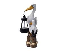 Ioensy Lampe Solaire de Jardin, Sculpture de Jardin, Figurine, Statue D'animal pour Balcon, Allée Ou Cour, 12cmx12cmx29cm