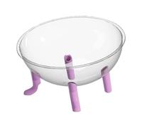 Ioensy Lit pour Chat en Forme de Capsule Spatiale Transparente, Jouet Portable avec Base surélevée à Quatre Pieds, Accessoires pour Animaux de Compagnie, Mob, Violet