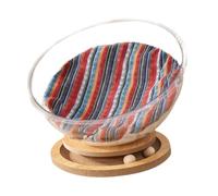 Ioensy Lit pour Chaton en Forme de Capsule Spatiale - Accessoires pour Chats D'intérieur, Base Ronde