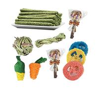 Ioensy Lot de 14 Jouets à Mâcher pour Hamsters et Lapins, pour Le Soin des Dents et Autres Petits Animaux.