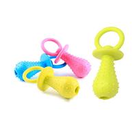 Ioensy Lot de 2 Sucettes en Caoutchouc Résistantes Aux Morsures pour Chiots et Chiens, Jouets de Dressage à Mâcher pour Les Molaires.
