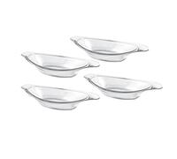 Ioensy Lot de 4 Bols Banana Split en Forme de Bateau pour Dessert, Biscuits, Sandwichs, Salades