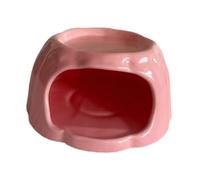 Ioensy Maison pour Hamster en Forme de Pudding, Mangeoire Adorable pour Hamsters, Rats, écureuils et - Accessoires D'intérieur, Rose
