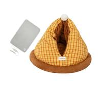 Ioensy Maison Semi-fermée pour Chat, Nid pour Chat, Grotte Intérieure Auto-chauffante et Hamster, M