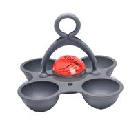Ioensy Minuteur à Changement de Couleur pour La Cuisson Des œufs, Capacité de 4 œufs, Ustensile de Cuisine, Gris Rouge