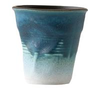 Ioensy Mug En Céramique pour Café, Boisson Chaude Ou Froide, Cadeau Moderne de 90 Ml (3,04) pour Une Pendaison de Crémaillère Ou Le Nouvel An. Convient Po, Blue Blanc