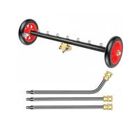 Ioensy Nettoyeur Haute Pression Polyvalent Buse Voiture Balai à Eau Châssis Aluminium Roues Robustes Adapté Lavage sous Véhicule Allée Garage Extérieur, Rouge