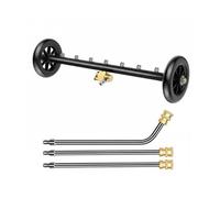 Ioensy Nettoyeur Haute Pression Polyvalent Buse Voiture Balai à Eau Châssis Aluminium Roues Robustes Adapté Lavage sous Véhicule Allée Garage Extérieur, Noir