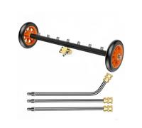 Ioensy Nettoyeur Haute Pression Polyvalent Buse Voiture Balai à Eau Châssis Aluminium Roues Robustes Adapté Lavage sous Véhicule Allée Garage Extérieur, Orange