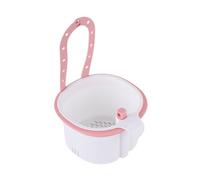 Ioensy Panier D'évier de Cuisine avec Presse-filtre et Bonde Suspendue pour Robinet de Vidange Automatique et Déchets de Cuisine, Rose