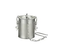 Ioensy Panier d'Infusion d'Épices Infuseur Passoire Tamis Boule à Épices en Acier Inoxydable Anticorrosion Maille Fine avec Chaîne et Crochet Système de, 8x9cm