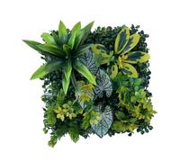 Ioensy Panneau Mural En Gazon Artificiel, Plante de 30 Cm, Haie Légère pour Préserver L'intimité, Toile de Fond Végétale Artificielle pour