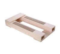 Ioensy Planche à Gratter pour Chat Grattoir Planche Support Jouet Pin Naturel sans Odeur Zone de Griffe Style Épuré Base Large, Style to 4
