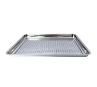 Ioensy Plaque Cuisson Rectangulaire Perforée En Acier Inoxydable Multifonction Plaque Cuisson Perforée Robuste pr Pâtissiers, 60x40x4.8cm