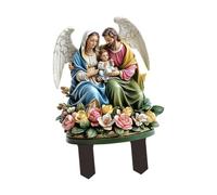 Ioensy Plaque Décorative 2D En Acrylique Représentant Une Figure Religieuse, à Planter dans Le Jardin Ou à Accrocher à Sa Terrasse, Sainte Famille