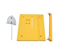 Ioensy Plaque D'insertion En Aluminium pour Défonceuse, Plaque de Guidage de Table pour Affleureuse et Défonceuse, Support Coulissant Réglable, Installat, doré