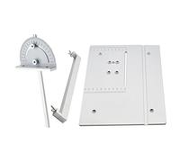Ioensy Plaque D'insertion En Aluminium pour Défonceuse, Plaque de Guidage de Table pour Affleureuse et Défonceuse, Support Coulissant Réglable, Installat, Argent