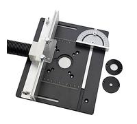 Ioensy Plaque D'insertion pour Table de Défonceuse, Affleureuse, Rabattable, A avec règle d'appui