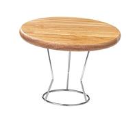 Ioensy Plateau Pizza Pan Support Rond Bois Plateau Présentoir Gâteau Socle Support Dessert Multifonction Convient pour Mariage Maison Café Restaurant Buffet, 12 Pouces