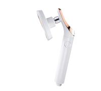 Ioensy Pommeau de Haute Pression Manuel avec Bouton Stop Étanchéité Multifonction Texture Luxueuse en Polypropylène Adapté à la Salle de Bain, Blanc