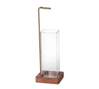 Ioensy Porte-encens élégant pour Bâtonnets, Moderne avec Plateau En Verre Amovible, 8cmx8.5cmx26cm