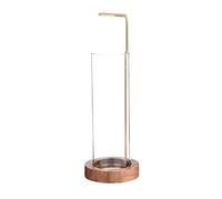 Ioensy Porte-encens élégant pour Bâtonnets, Moderne avec Plateau En Verre Amovible, 8cmx8cmx26cm