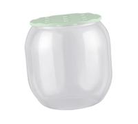 Ioensy Pouf de Rangement Rond Transparent Multifonctionnel avec Assise Rembourrée, Repose-Pieds, Coffre à Jouets pour Enfants, 18 L, Vert