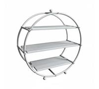 Ioensy Présentoir Rond à Desserts Porte Cupcake Présentation Stable Base Métal Design Moderne Trois Étages Adapté aux Célébrations Tables de Fête Goûters Buffet Sucrés, 40 17 42CM, Blanc