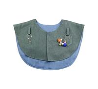 Ioensy Protection Anti-Dispute pour Perroquets, Modèle Showl à épaules Hautes, pour Perruches de Petite et Moyenne Taille, Bleu-Gris