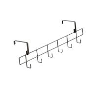 Ioensy Radiateur Séchoir Étendoir Compact Métal Rangement Suspendu Six Crochets Installation Facile Lourde Convient pour Salle de Bain Appartement, Noir