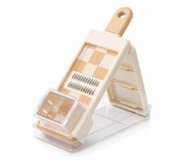 Ioensy Râpe à Légumes 1 Râpe Mandoline Trancheuse Éminceur Râpe Manuelle Multiusage Plaques à Émincer et Râper Corps Solide en Plastique Alimentaire Surface, Orange, Orange, style to 1