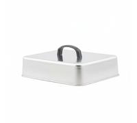 Ioensy Rectangulaire Couvercle de Gril en Acier Inoxydable Permettant Une Finition Uniforme sur Viande Légume Sandwich Plaque Chauffante Adapté à Repas Familial Cuisine Collective, 22.4X18.4X6.6cm