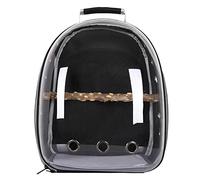 Ioensy Sac de Transport Portable pour Perroquets avec Fenêtre D'observation Transparente pour Oiseaux de Petite et Moyenne Taille, Le Noir