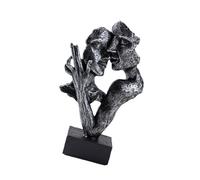 Ioensy Sculpture Abstraite de Visages de Couple S'embrassant, Figurine D'amour, Statue D'amoureux S'embrassant pour Cheminée, Sauté Vintage