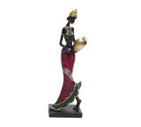Ioensy Sculpture Artistique, Ornement Esthétique, Figurine de Collection Représentant Une Femme, Statue Africaine pour Pendaison de Crémaillère, Bure, Robe Rose