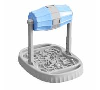 Ioensy Slow Feeder Bowl Interactif pour Chien et Chat avec Baril Rotatif Plateau Labyrinthe Support Réglable Construction Robuste en Plastique Adapté à Repas Quotidiens Éducation Alimentaire, Bleu