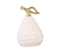 Ioensy Statue de Poire, Figurine En Céramique, Objet Artisanal, Ornement D'art Moderne de Collection, Sculpture de Fruit Artificiel pour Décoration de Ta, Blanc