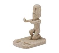 Ioensy Statue de Tête D' de Pâques, Portrait de Tête Moai, Support de Téléphone, Décoration Artistique Abstraite, Support Créatif pour Smartphone, S'accroupir