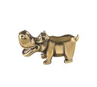 Ioensy Statuette D'hippopotame En Laiton, Adorable Animal de Compagnie à Collectionner, Créative, Figurine Animale pour Table, Bureau, Mai