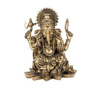 Ioensy Statuette Hindoue de, Figurine de Dieu éléphant, Objet de Décoration, Artisanat, Pièce de Collection, Sculpture de Bouddha, Ornement pour Voitu, Bronze 11,5x14,5cm
