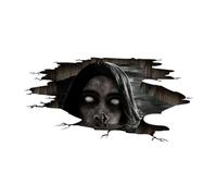 Ioensy Stickers Muraux D'Halloween - Visages Effrayants - Décoration Gothique En PVC - Art Mural Réaliste pour La Maison Ou La Chambre