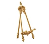 Ioensy Support de Plateau en Laiton Présentoir Chevalet Trépied Socle Décoratif Structure Stable avec Pieds Arrondis Matériau en Laiton Adapté aux Étagères Cheminées Buffets Bureaux Salons