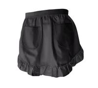 Ioensy Tablier de Taille, Tablier de Serveur, élégant avec Poches, Tablier de Serveuse, Demi-tablier Court pour La Cuisine, La Préparation Du Repas et Le, noir